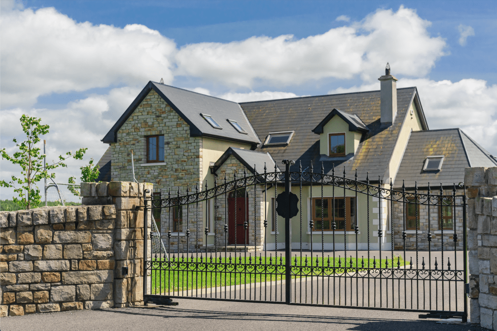 Wrought Iron Electric Driveway Security Gate